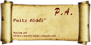 Peitz Aldó névjegykártya